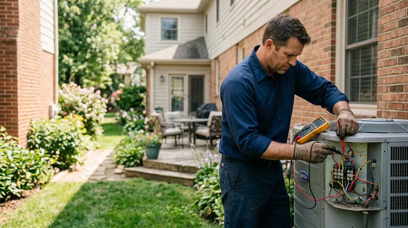 HVAC technician working near Cody, WY